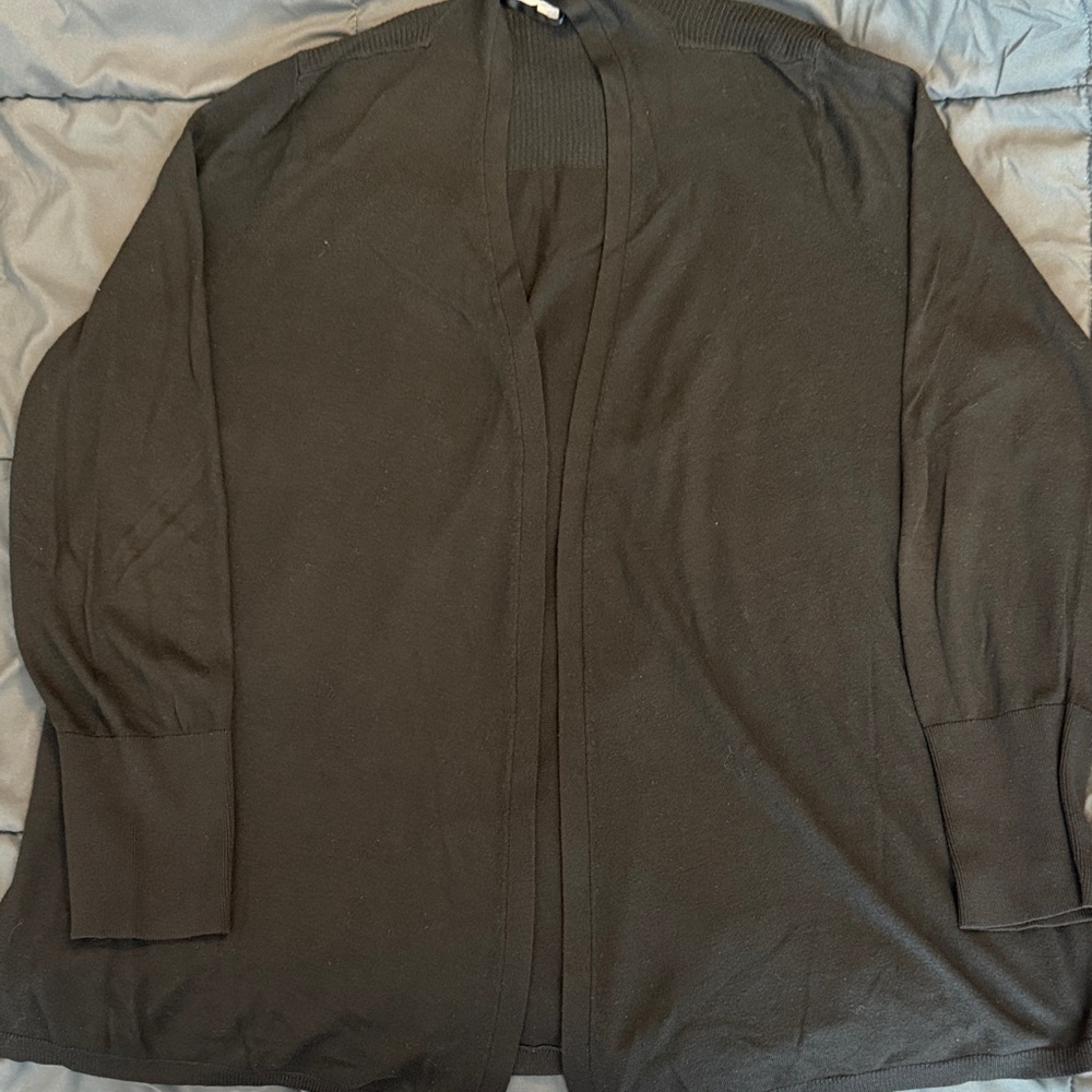 LOFT Black Open Front Cardigan